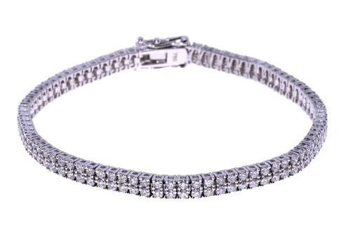 s-l400.jpg Authentic Philippe Charriol 18K White Gold Diamond Flamme Chain Bracelet 6 3/4\