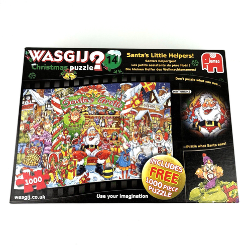 Wasgij? Christmas Jigsaw Puzzle #14 Santa's Little Helpers! 19162 + Bonus Puzzle