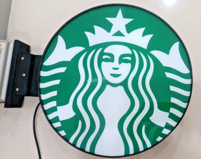 New Style Double Face 2 Sides Starbucks スターバックス Coffee Tea Cafe LIGHT BOX SIGN