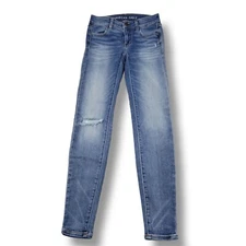 American Eagle Jeans Size 0 American Eagle Outfitters Super Stretch Jegging Blue