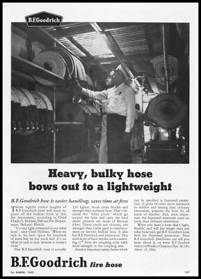 1959 DeLand Florida Fire Chief Charles L Holman Photo BF Goodrich Hoses Print Ad