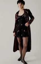 Free People x Anna Sui Malorie Embellished Cute Beaded mini dress XL