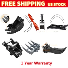 Attachments Mini Excavator: Thumb Clip, Grabber, Ripper, Rake, Auger, Bucket