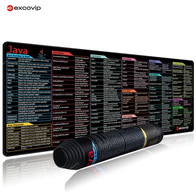 EXCO Java Programing Mouse Pad Large Extended Shortcuts Keyboard Mousepad Cheat