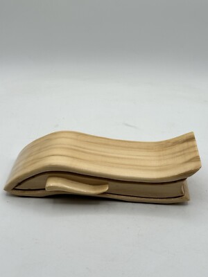 Band Saw Made MCM Wooden Jewelry Box With Drawer OOAK