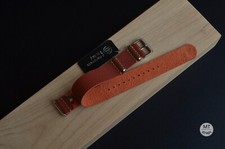 20 mm Bracelet en Cuir Epsom MTstraps Fait Main Ruggine Unisexe Militaire