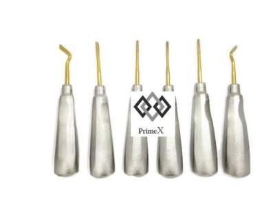 Flexible Root Elevator with Titanium Tip - Set of 6