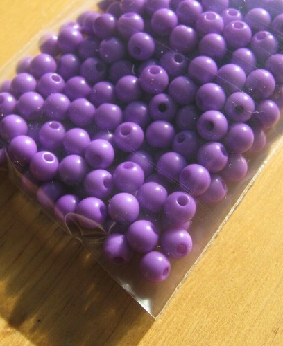 250 opaque smooth round plastic acrylic beads 5mm solid colour choice of colour - Picture 8 of 13