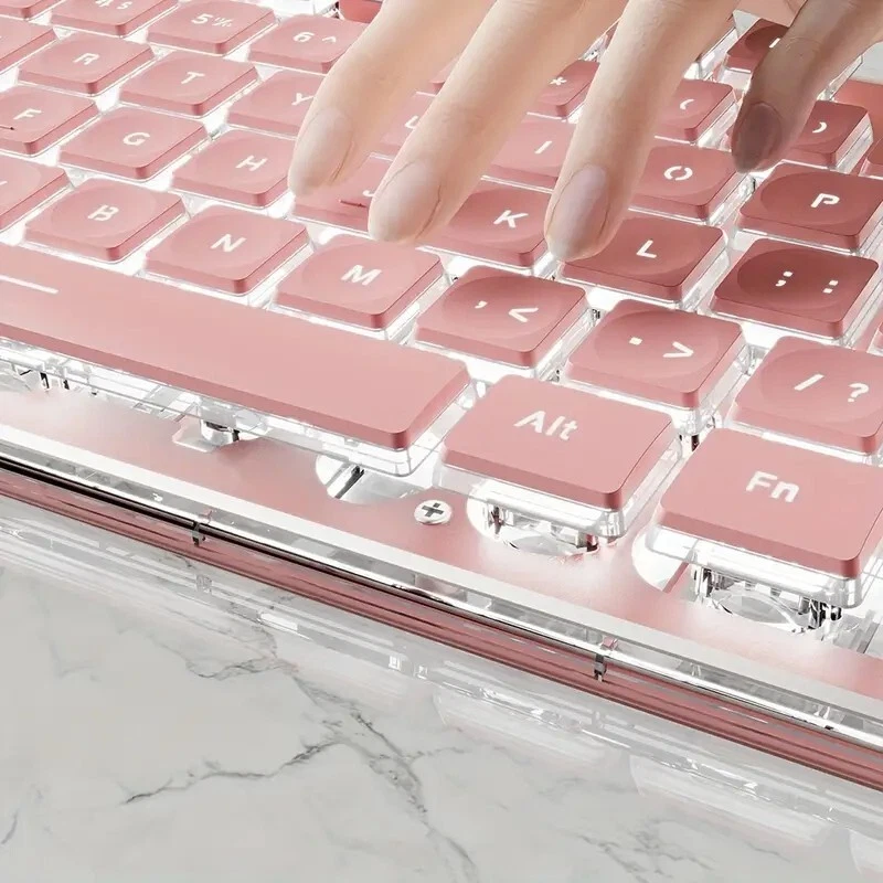 EWEADN GX710S - Wired LED-Backlit Silent Ergonomic Keyboard, UK QWERTY Layout - Image 4 of 4