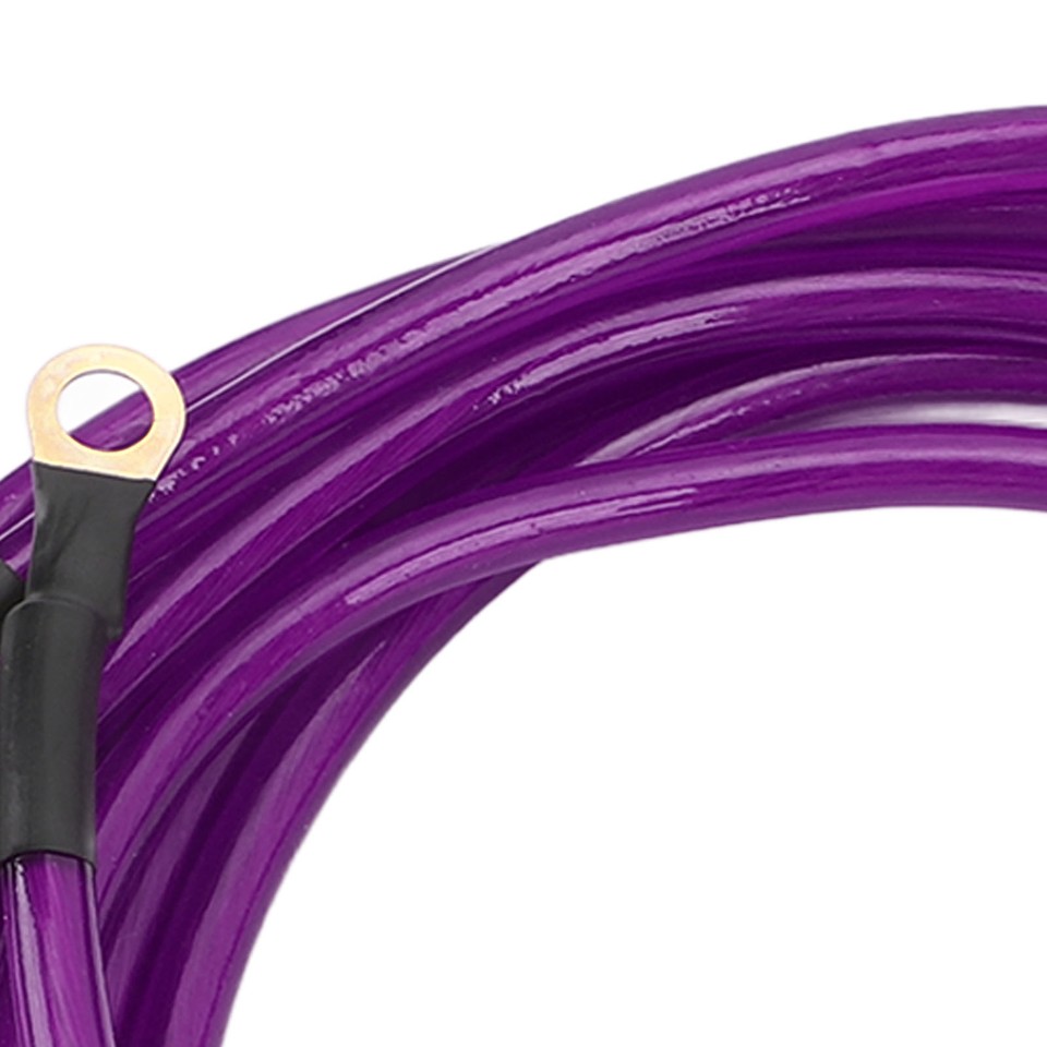 .Purple 5Pcs Car Ground Wire Kit Improve Start Performance DC 048V