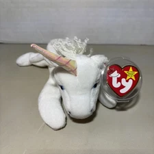 Mystic The Unicorn TY Beanie Baby w/ P.E. Pellets 1993 & Tag Protector