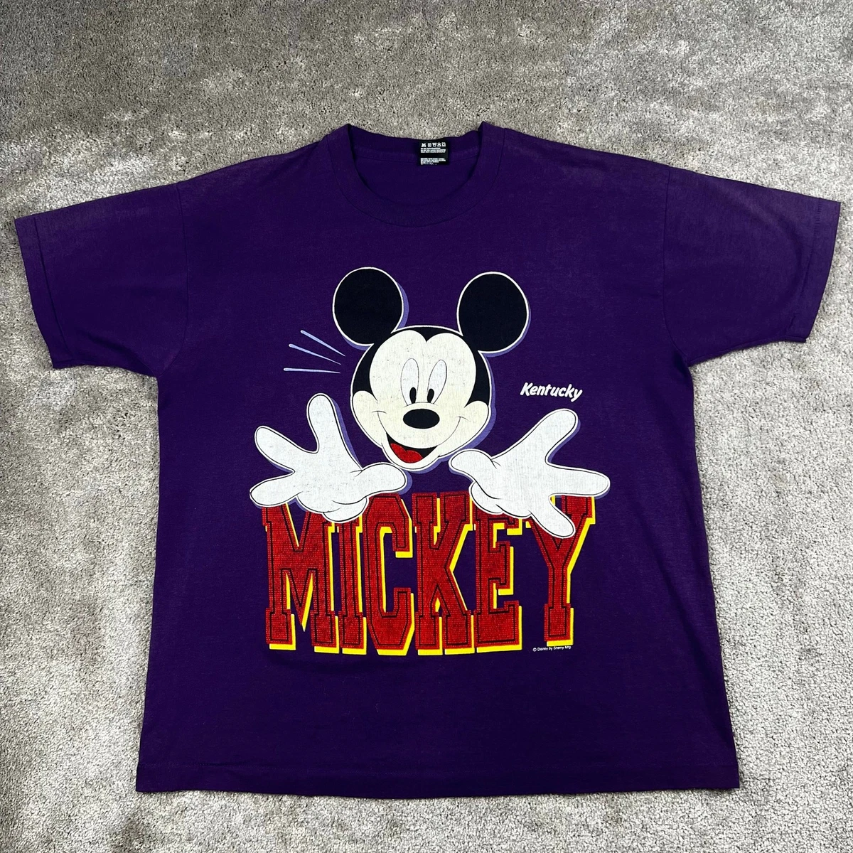 T-shirt Mickey Mouse Rouge Fruit Of The Loom – Taille M Unisexe – Coton 100% (occasion Bon état)