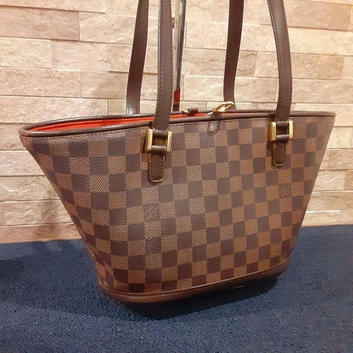 Louis Vuitton Damier Manosque PM Canvas Hand Tote Bag N51121 Used Japan - Picture 5 of 15