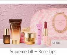 Estee Lauder x Laduree 6-pc Supreme Lift Rose Lips Travel Gift Set