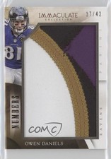 2014 Panini Immaculate Numbers /42 Owen Daniels #IM-OD