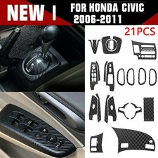 1 Set For 2006-2011 3D Carbon Fiber Pattern Car Interior Decals Trim Parts