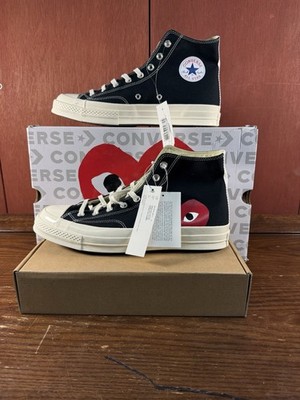 Converse x CDG PLAY Chuck 70 High Black 150204C Men s Size US 11/ Women s Sz 13