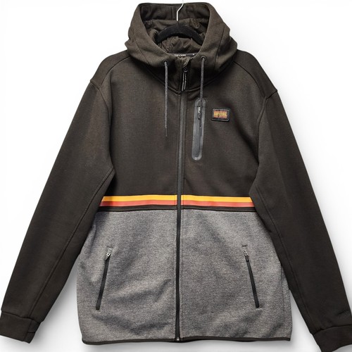 Rip Curl Anti-Series Departed Fleece Jacket Men XXL (Fits as Slim XL) Black Gray