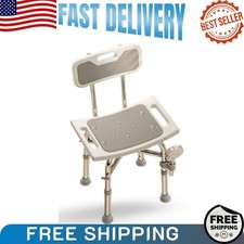 shower chair with back, adjustable bath seat, 350 lbs capacity