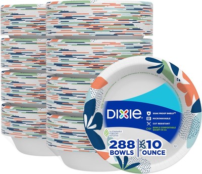 Dixie Small Paper Bowls, 10 Oz, 36 Count (Pack of 36 1), White 