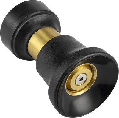 Hose Nozzle, Heavy Duty Brass Fireman Style High Power Leak Proof Adjustable Ga