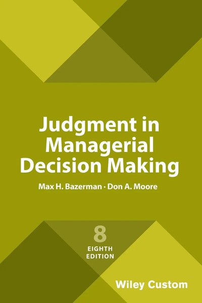 Judgment In Managerial Decision Making | Don A. Moore (U. A.) | Taschenbuch-image