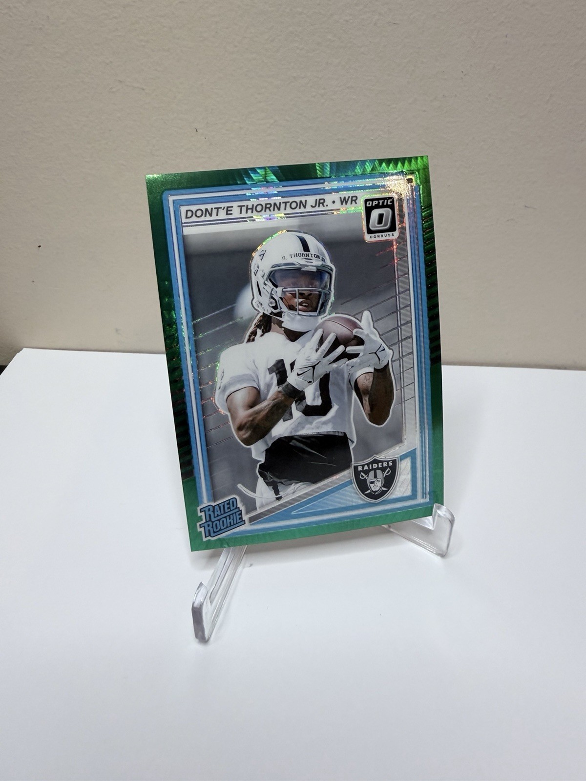 2025 Donruss Optic Green Hyper #279 Dont'e Thornton Jr. Rated Rookie