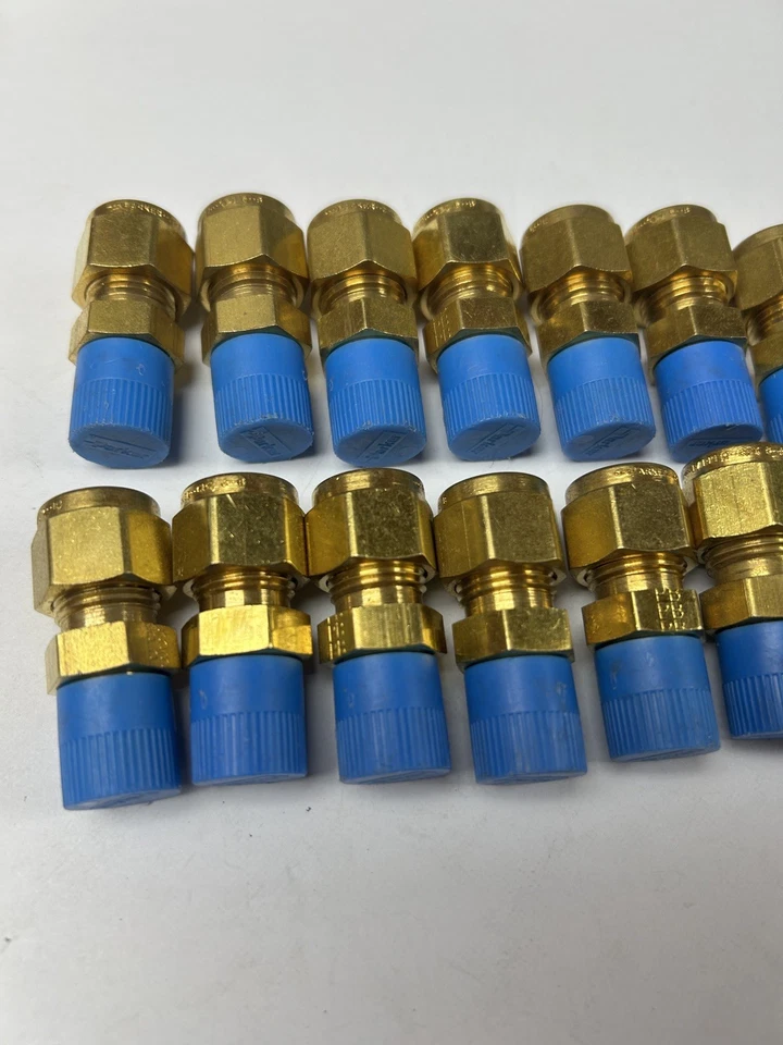 (Lot of 14) Parker 3/8" Tube OD x 1/4" MNPT Brass CPI 6 B Compression Fitting - Image 4 of 4