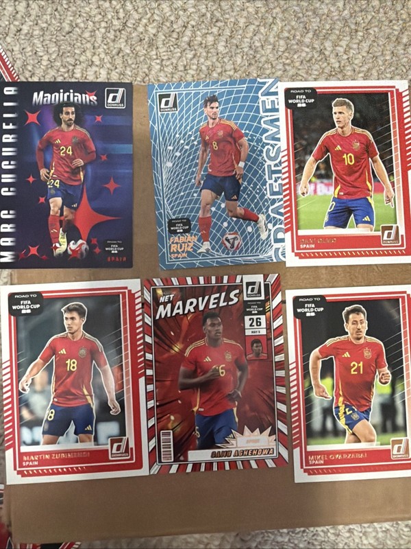 Donruss Optic Road to FIFA World Cup 2026 Spain national team 6 Card Lot