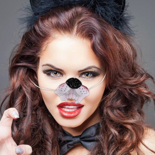 Finto cosplay animale naso cartone animato lupo cane naso accessori cosplay portatile - Foto 5 di 12