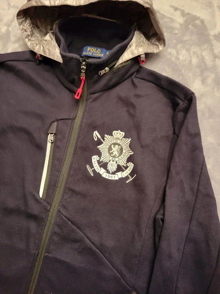 Polo Ralph Lauren Full Zip Hoodie Sweatshirt Jacket Men Small Black Blackwatch - Image 2 of 4