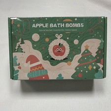 Newitem Apple Scent Bath Bomb Set, All Natural, Eco-Friendly, 120g Each
