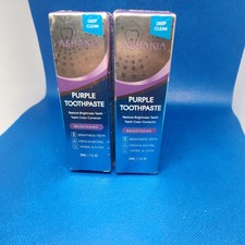 Ashania Purple Toothpaste Brightening 1oz Lot of 2 Exp 07/25 -