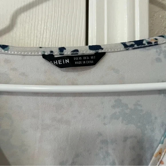 SHEIN Abstract Multicolor Paint Splatter Puff Sle… - image 7