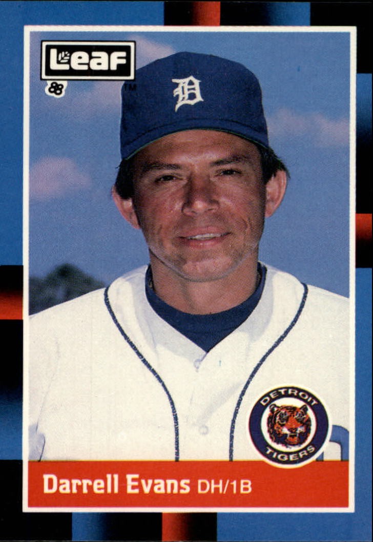 1988 Leaf Donruss Baseball Card #173 Darrell Evans ~ Grade: NM