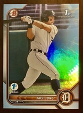 2022 Bowman Draft 1st Edition - Jace Jung #BD-15 Sky Blue Foil (RC)