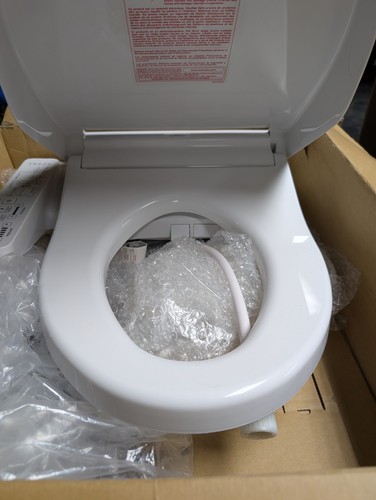 Toto SW 3074 #01 Elongated toilet seat and bidet DISCOUNT DUE TO CRACK!!! E45 - Picture 3 of 7
