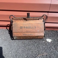 Antique Bissell Wooden Vacuum Sweeper Cyco Bearing Universal Wood Floor   