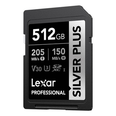Lexar 512GB SDXC Professional Silver Plus 1066x UHS-I / U3/A2/4K R205/W150 (