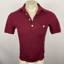 Vintage JCPenney Shirt Mens Medium Stretch Knit Polyester Disco MCM 70s Flaws