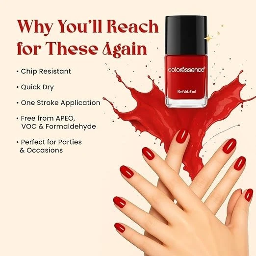 Coloressence Forever Nagellack-Set mit Braut- & festlichen Farbtönen | Gratis Nagellack - Bild 3 von 4