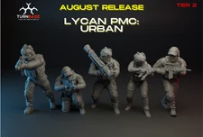 Turnbase Miniature Modern Lycan PMC Urban Uniform Spectre Zona Alfa 15 20 28mm+