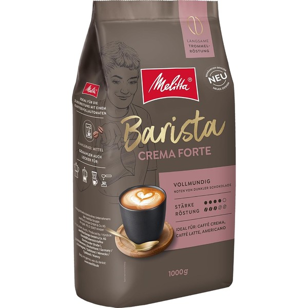 Melitta Barista Classic Crema Forte Ganze Kaffee-Bohnen 1Kg Ungemahlen, StäRke 4-image