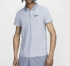Nike Men s Sz M Advantage Polo Tennis Pickle Ball Light Armory Blue FD5244-440