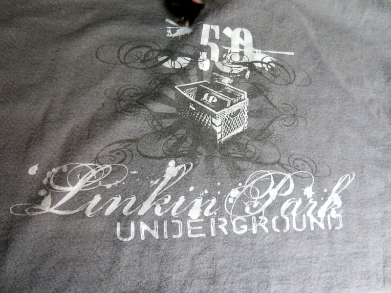 Vintage Linkin Park Underground Alternative Indy Rock Gray Large DC Shoe T-shirt