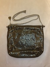 Vintage Whiting And Davis Gold Mesh Purse Made In USA Gold Chain