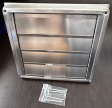 6" Stainless Steel Dryer Vent Cover Exterior Wall Outlet Vent Grille Louvered