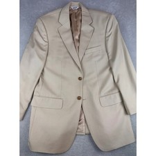 Joseph  Feiss Beige Silk Blend Sport Coat Blazer Mens 40R Tan 2-Button NWOT