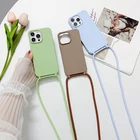 Protective cover with strap mobile phone chain rope cord for hanging cord case mobile case