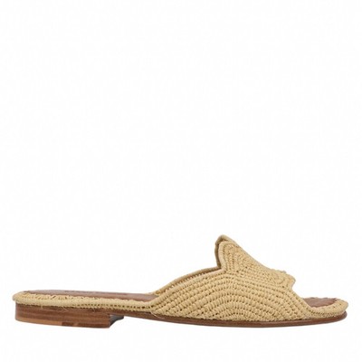 Carrie Forbes Naima Slides Womens US 6 Natural Leather ($325 Retail) NWT